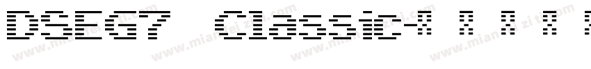 DSEG7 Classic字体转换